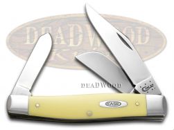 Case xx Knives Large Stockman Yellow Delrin Carbon Steel Pocket Knife 00203