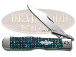 Case xx Knives Cheetah Blue Bone Spiral Pattern 1/500 Stainless Pocket Knife