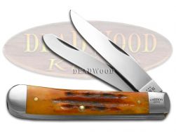 Case xx Knives Trapper Jigged Sunset Autumn Bone 25224 Carbon Steel Pocket Knife