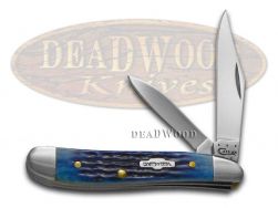 Case xx Peanut Knife Rogers Corn Cob Jigged Blue Bone Stainless Pocket 02802