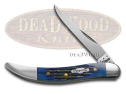 Case xx Toothpick Knife Rogers Corn Cob Jigged Blue Bone Stainless Pocket 02804
