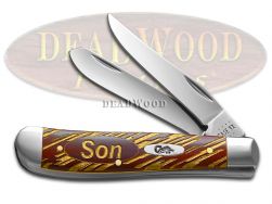 Case xx Knives 'Love You Son' Chestnut Mini Trapper Stainless 1/500 Pocket Knife