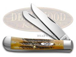 Case xx Knives Trapper Genuine 6.5 Bone Stag Handle Stainless Pocket Knife 03573
