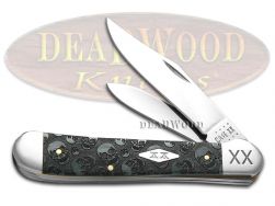 Case xx Copperhead Skulls Etch Gray Bone 1/500 Stainless Pocket Knife