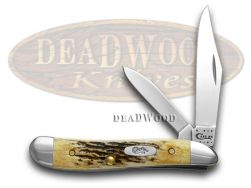 Case xx Knives Peanut Genuine Sambar Stag Handle Stainless Pocket Knife 00048