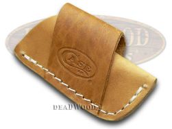 Case xx Brown Leather Side Draw Pocket Knife Belt Sheath 50148