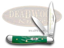Case xx Grandfather Peanut Knife Rough Green Handle 1/500 Stainless Pocket