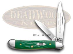 Case xx World's Greatest Dad Peanut Knife Rough Green Handle 1/500 Stainless