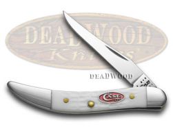 Case xx Knives Sparxx Toothpick Jigged White Delrin Stainless Pocket Knife 60180