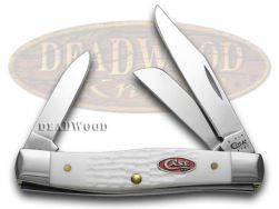 Case XX Jigged White Delrin Trapper Pocket Knife 60182 - CA60182