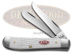 Case xx Sparxx Mini Trapper Knife Jigged White Delrin Stainless Pocket 60186