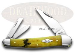 Case xx Seahorse Whittler Knife Deer Scene Antique Bone 1/500 Stainless Pocket