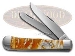 Case xx Knives Trapper Gold Luster Corelon Handle Stainless Pocket Knife 6073 GL