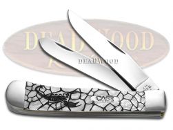 Case xx Knives Trapper Scorpion Heavenly White Pearl Stainless Pocket Knife