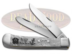 Case xx Knives Trapper Jesus Heavenly Pearl 1/500 Stainless Pocket Knife