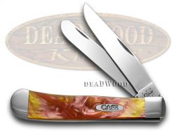 Case xx Knives Trapper Sun Dance Corelon Handle Stainless Pocket Knife 6073 SD