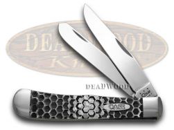 Case xx Trapper Knife Honeycomb White Pearl Corelon 1/500 Stainless Pocket
