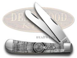 Case xx Trapper Knife Tree Rings White Pearl Corelon 1/600 Stainless Pocket