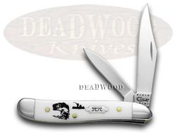 Case xx Peanut Knife Bass Fever White Delrin 1/500 Stainless Pocket Knives