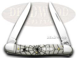 Case xx Muskrat Knife Spider Web Natural Bone 1/600 Stainless Pocket Knives