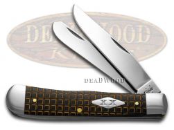 Case xx Trapper Knife Gold Mesh Black Delrin 1/500 Stainless Pocket Knives