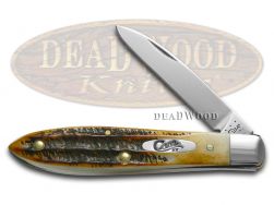 Case xx Knives Tear Drop Gent 6.5 Bone Stag Handle Stainless Pocket Knife 65308