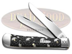 Case xx Knives Skulls Natural Bone Trapper 1/500 Stainless Pocket Knife 6740SK