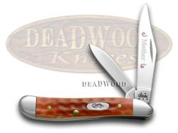 Case xx Mother Peanut Knife Pocket Worn Red Bone Mom Stainless Pocket Knives