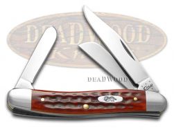 Case xx Stockman Knife Pocket Worn Jigged Old Red Bone Handle Stainless 00786