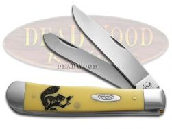 Case xx Knives Trapper Squirrel Yellow Synthetic Stainless Pocket Knife