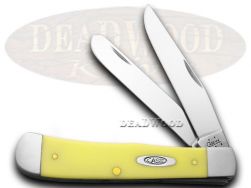Case xx Knives Trapper Smooth Yellow Delrin Handle Stainless Pocket Knife 80161