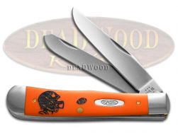 Case XX Knives Trapper Football 80500FB Orange 1/500 Stainless Pocket Knife