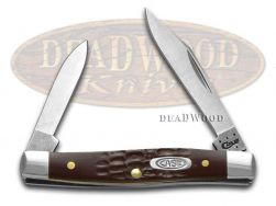 Case xx Knives Pen Jigged Brown Delrin Handle Stainless Pocket Knife 00083