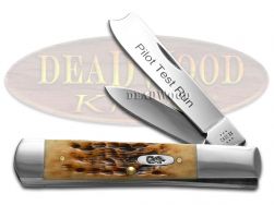 Case xx Knives Razor Jack Jigged Amber Bone Stainless Pocket Knife