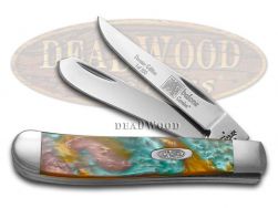 Case xx Mini Trapper Knife Abalone Genuine Corelon 1/500 Stainless Pocket 9207AB