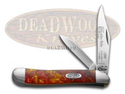 Case xx Peanut Knife Golden Ruby Genuine Corelon 1/1200 Stainless Pocket 9220GR
