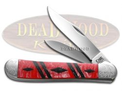 Case xx Copperhead Diamond Red Black Pearl Corelon 1/500 Stainless Pocket Knife