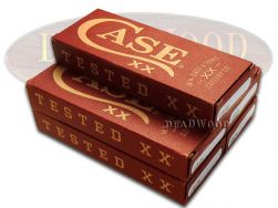 Case xx Knife Boxes for Pocket Knives Red & Tan Quantity of 5