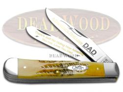 Case xx Trapper Knife 6.5 Bone Stag Daughters First Love Dad 1/500 Stainless