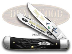 Case xx Trapper Knife Duck Hunting Rough Black Delrin 1/600 Stainless Pocket