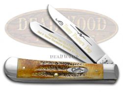 Case xx Knives Father's Day Trapper 6.5 Bone Stag 1/999 Dad Stainless 6.5-HFD