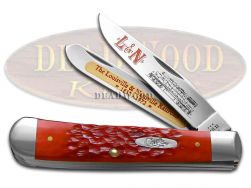 Case xx Trapper Knife L&N Railroad Jigged Red Bone Stainless Pocket CAT-LN/RPB