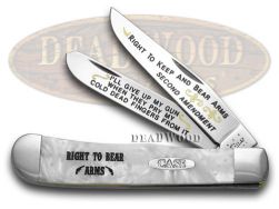 Case xx Trapper Knife Right to Bear Arms White Pearl Corelon 1/1200 Stainless
