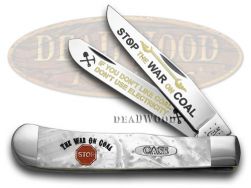 Case xx Trapper Knife Stop the War on Coal White Pearl Corelon 1/600 Stainless