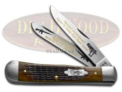 Case xx Second Amendment Trapper Jigged Antique Bone Stainless Pocket Knife