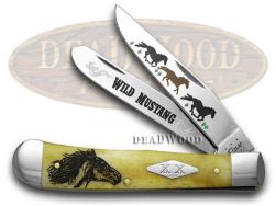 Case xx Trapper Knife Wild Mustang Antique Bone 1/600 Stainless Pocket ANT-WM