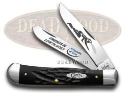 Case xx Trapper Knife Friends of Coal Friends in Low Places Rough Black Delrin