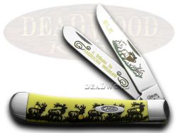 Case xx Knives Trapper Walking Elk Yellow Delrin 1/600 Stainless Y-ELK