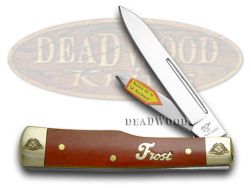 Frost Family Gunstock Knife 40th Anniv Smooth Dark Red Bone 1/600 40-169DRSB