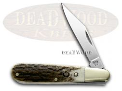Hen and Rooster Knives Barlow Genuine Deer Stag Stainless Pocket Knife 251-DS